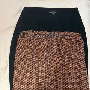 Adrianna Papell Black and Brown Skirt Set